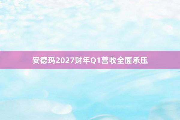 安德玛2027财年Q1营收全面承压