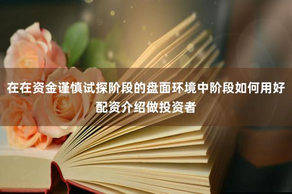在在资金谨慎试探阶段的盘面环境中阶段如何用好配资介绍做投资者