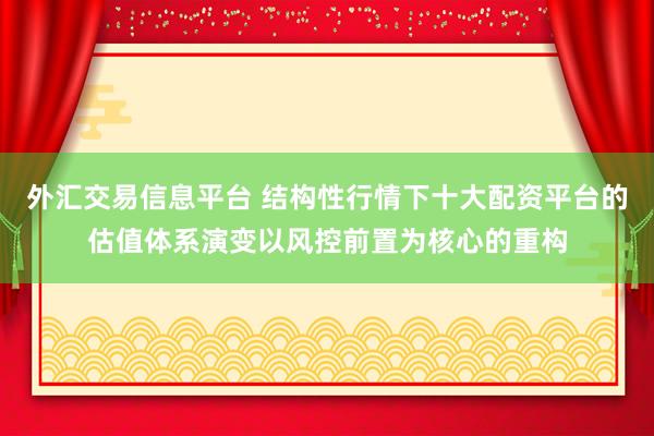 外汇交易信息平台 结构性行情下十大配资平台的估值体系演变以风控前置为核心的重构